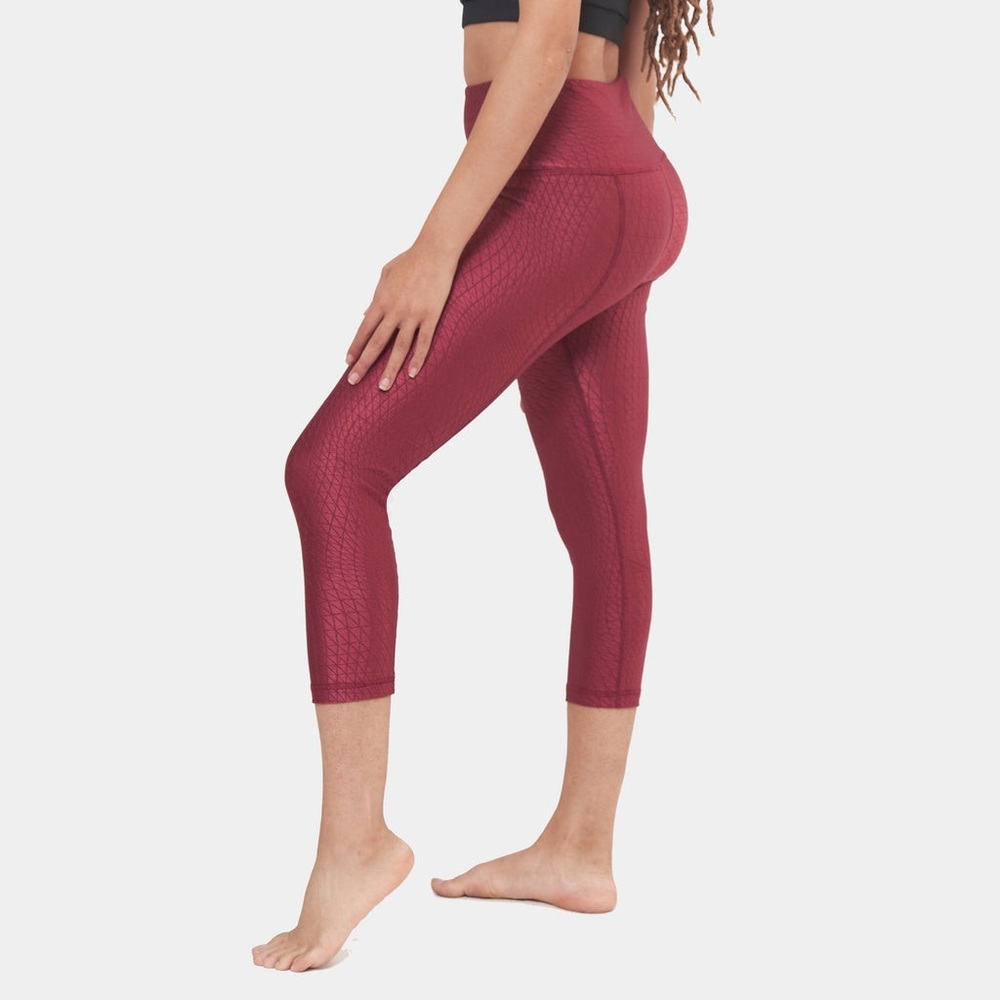 Lola Getts Hi-Rise Leggings Pomegranate Cube Pattern sz M